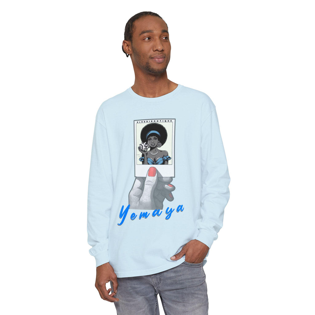 Polaroid Yemaya Long Sleeve Tee for Devotee & Godparent ! Orisha Polaroid Collection