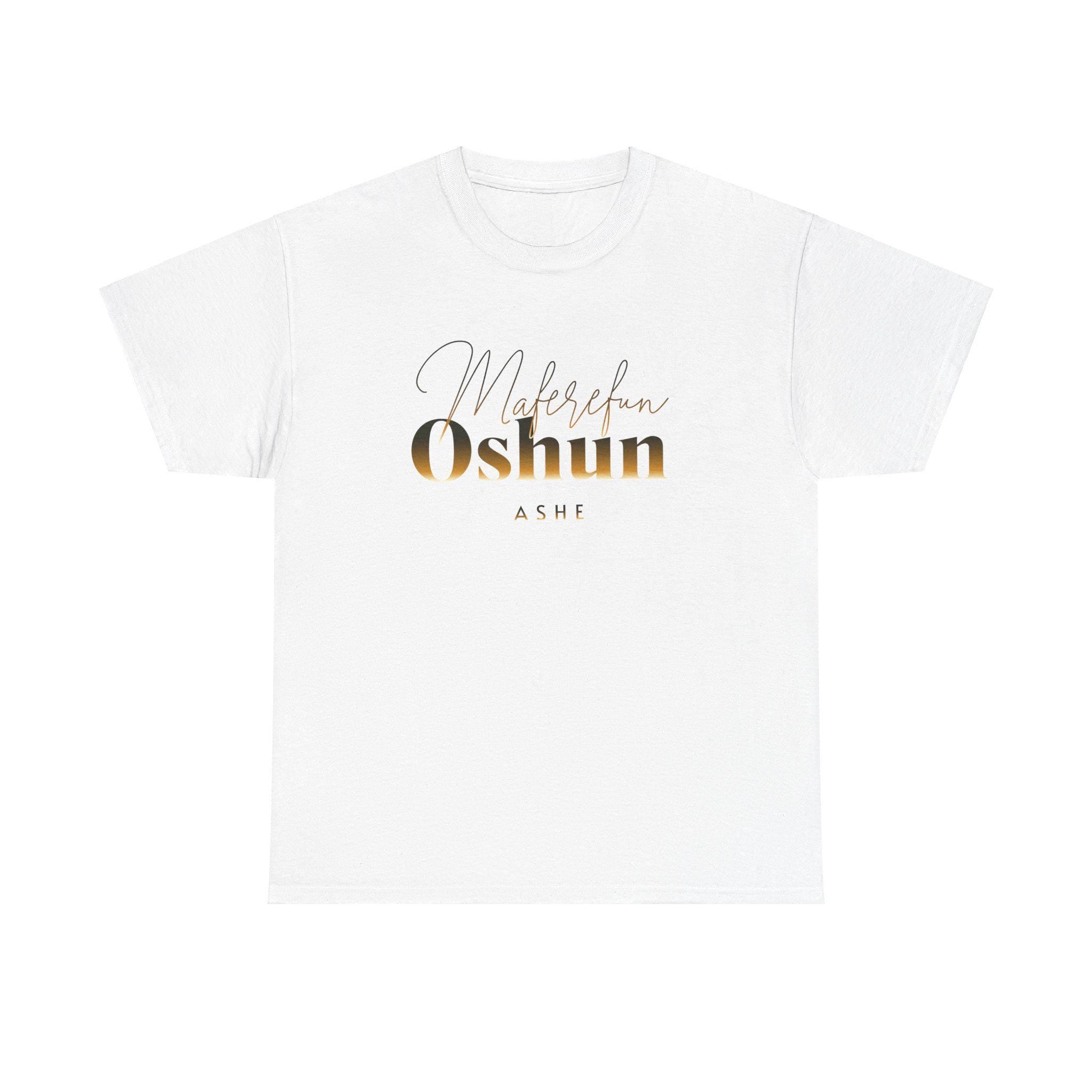 Maferefun OSHUN "A Queen in Africa" tee! Orisha based, Lucumi tradition, Urban Style Tshirt! Gift for Godparent or Devotee!