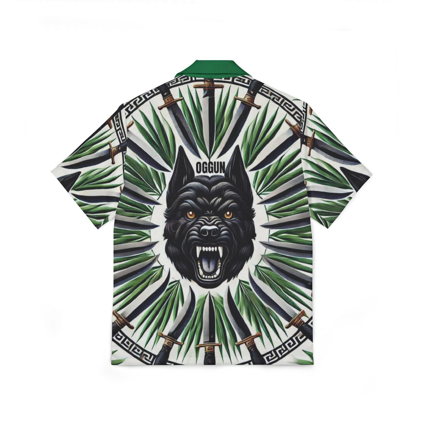 Orisha Oggun Hawaiian Style Button Down Shirt - Gift for Devotee or Godparent