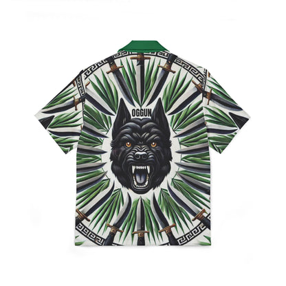 Orisha Oggun Hawaiian Style Button Down Shirt - Gift for Devotee or Godparent