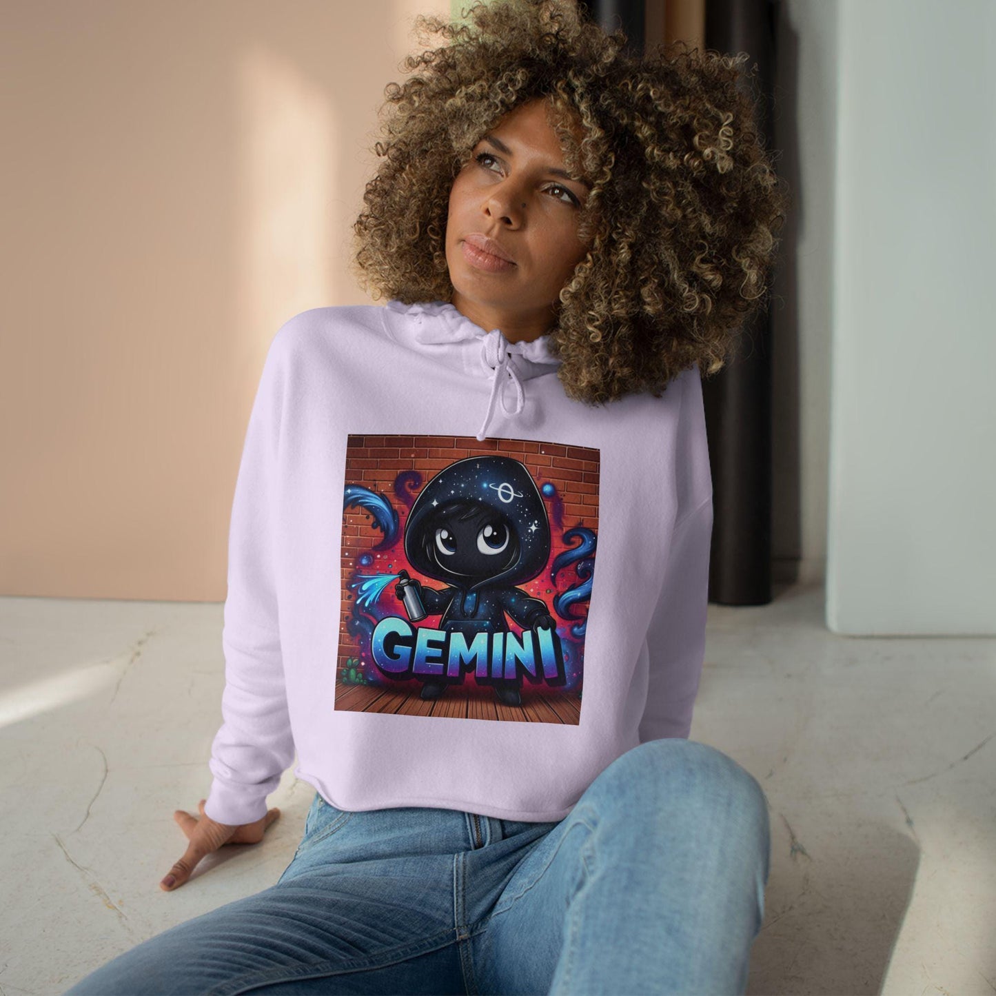 GEMINI Zodiac Sign Crop Hoodie, Astrology Inspired GEMINI Sign Cute Cropped hoodie!