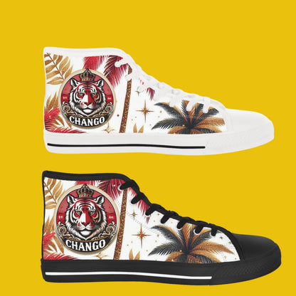 Orisha CHANGO Inspired High Top Stylish Sneakers! gift for Devotee of Godparent!