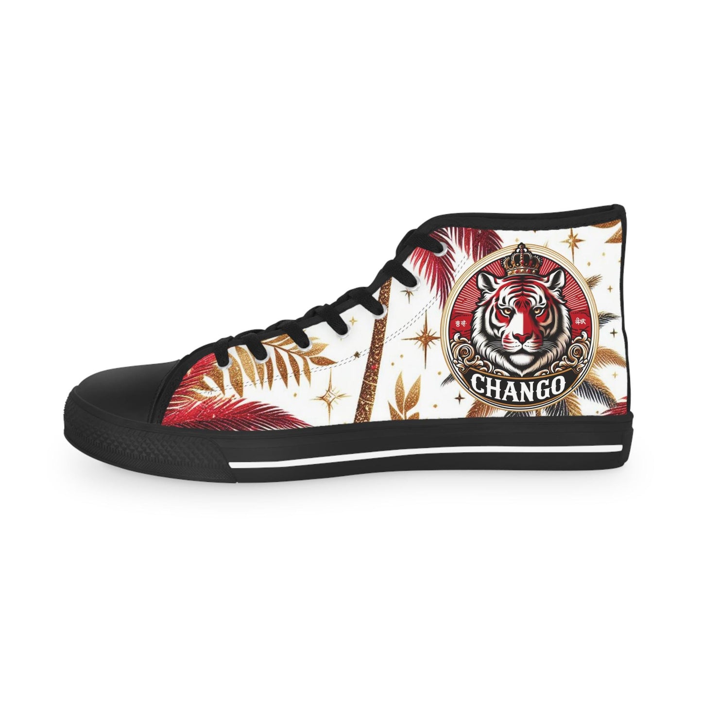 Orisha CHANGO Inspired High Top Stylish Sneakers! gift for Devotee of Godparent!