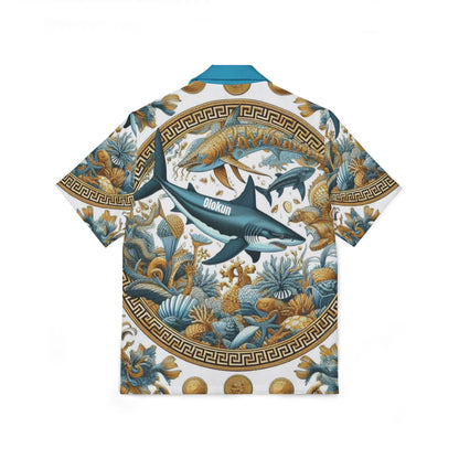 Orisha Olokun Hawaiian Style Button Down Shirt - Gift for Devotee or Godparent