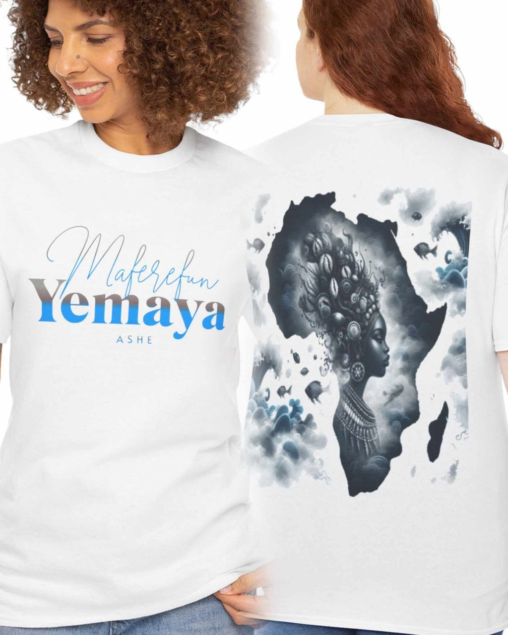 Maferefun Yemaya "A Queen in Africa" t-shirt! Orisha based, Lucumi Tradition, Urban Style Tee! Gift for godparent or devotee