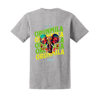 Orisha ORUNMILA Elephant Ashe Retro Tshirt, IFA Orunmila "child of Orunmila" Elephant Afroculture Tshirt