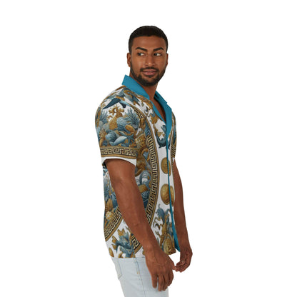Orisha Olokun Hawaiian Style Button Down Shirt - Gift for Devotee or Godparent