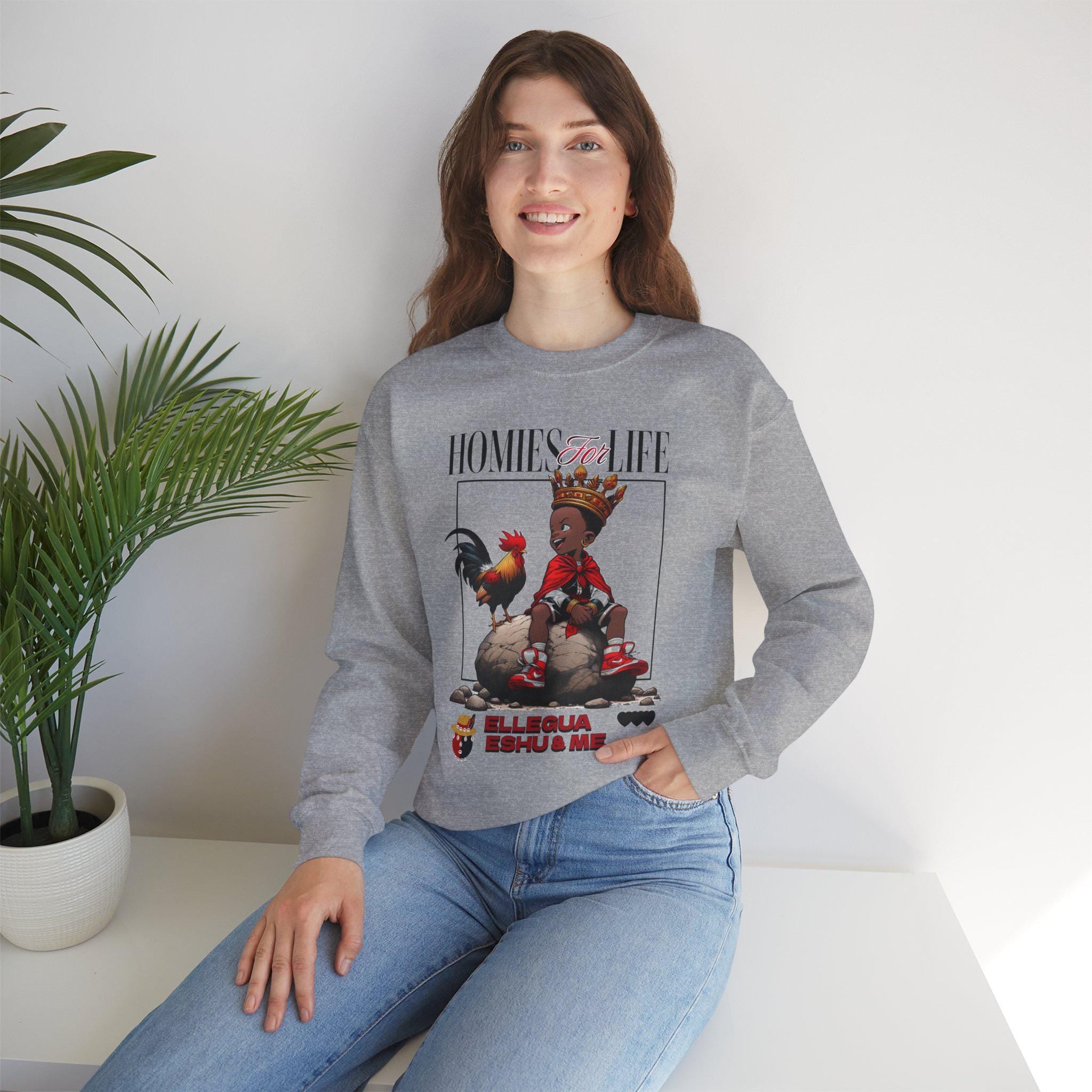 Homies for Life, ELLEGUA Eshu and Me Sweatshirt, Gift for Godparent or Devotee!