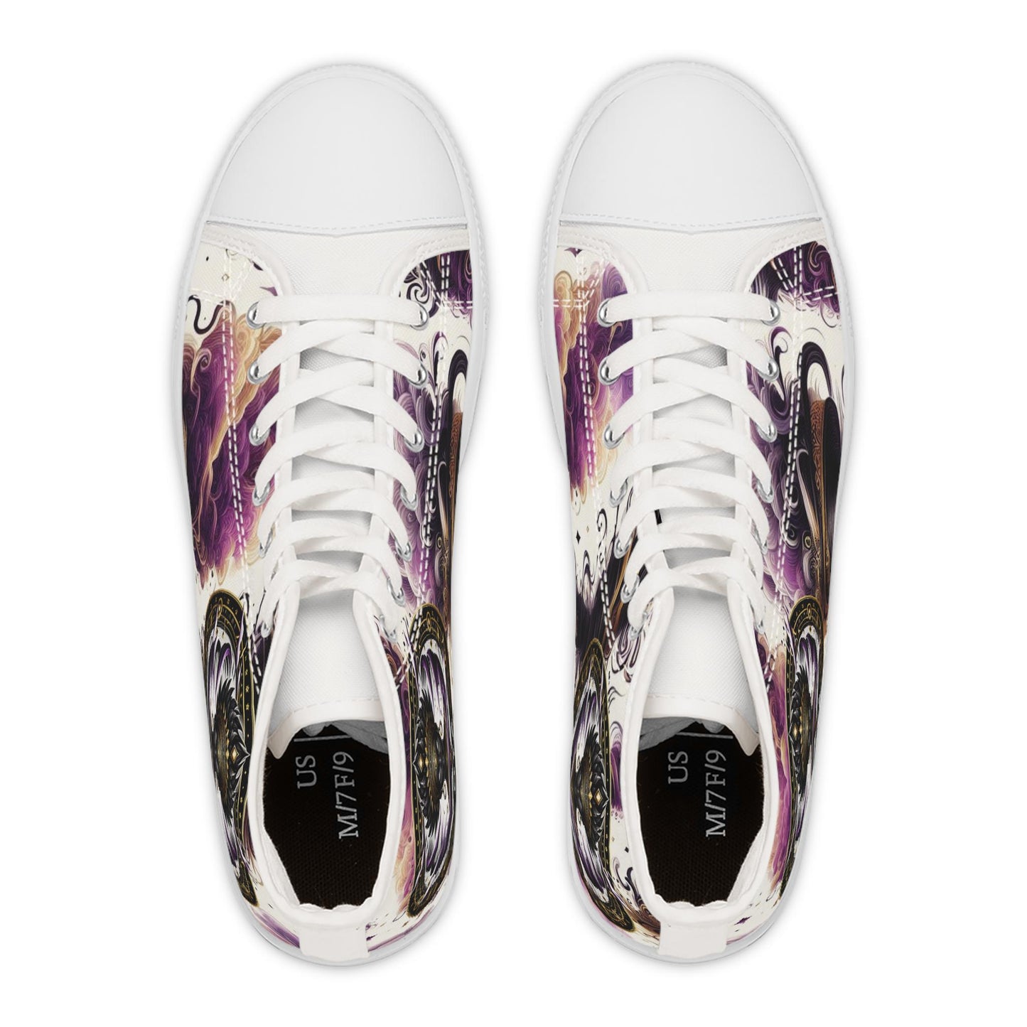 Orisha Based OYA Inspired High-Top Sneakers, Gift for Devotee or Godparent! stylish spiritual footwear!