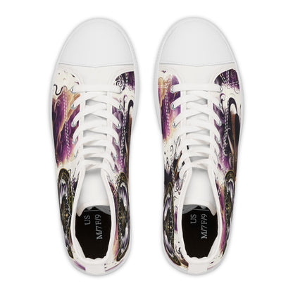 Orisha Based OYA Inspired High-Top Sneakers, Gift for Devotee or Godparent! stylish spiritual footwear!