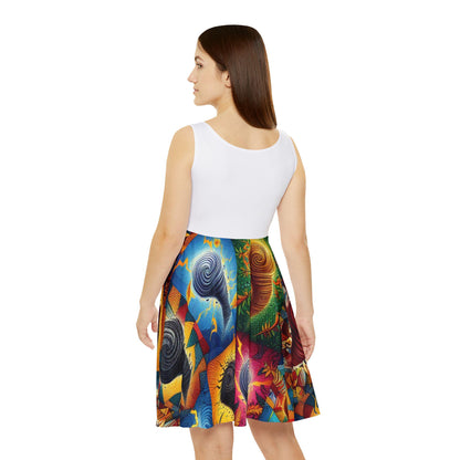 Maferefun OYA YANSA Summer Skater Dress! Gift for Devotee or Godparent! Lucumi Based Orisha OYA Ladies Summer Dress!