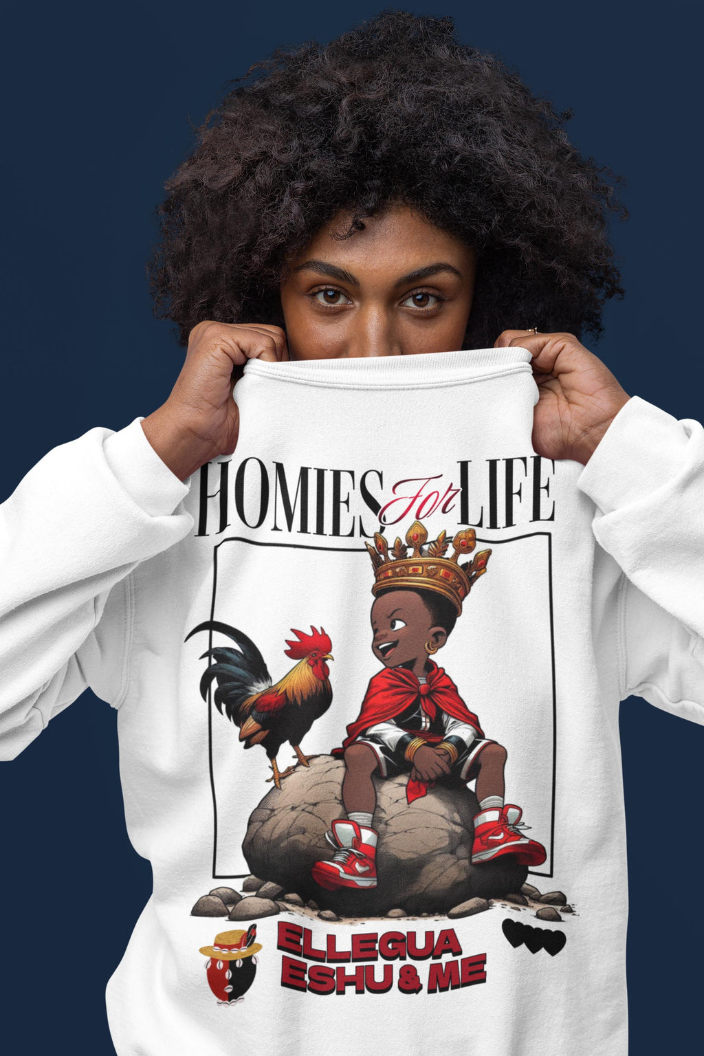 Homies for Life, ELLEGUA Eshu and Me Sweatshirt, Gift for Godparent or Devotee!