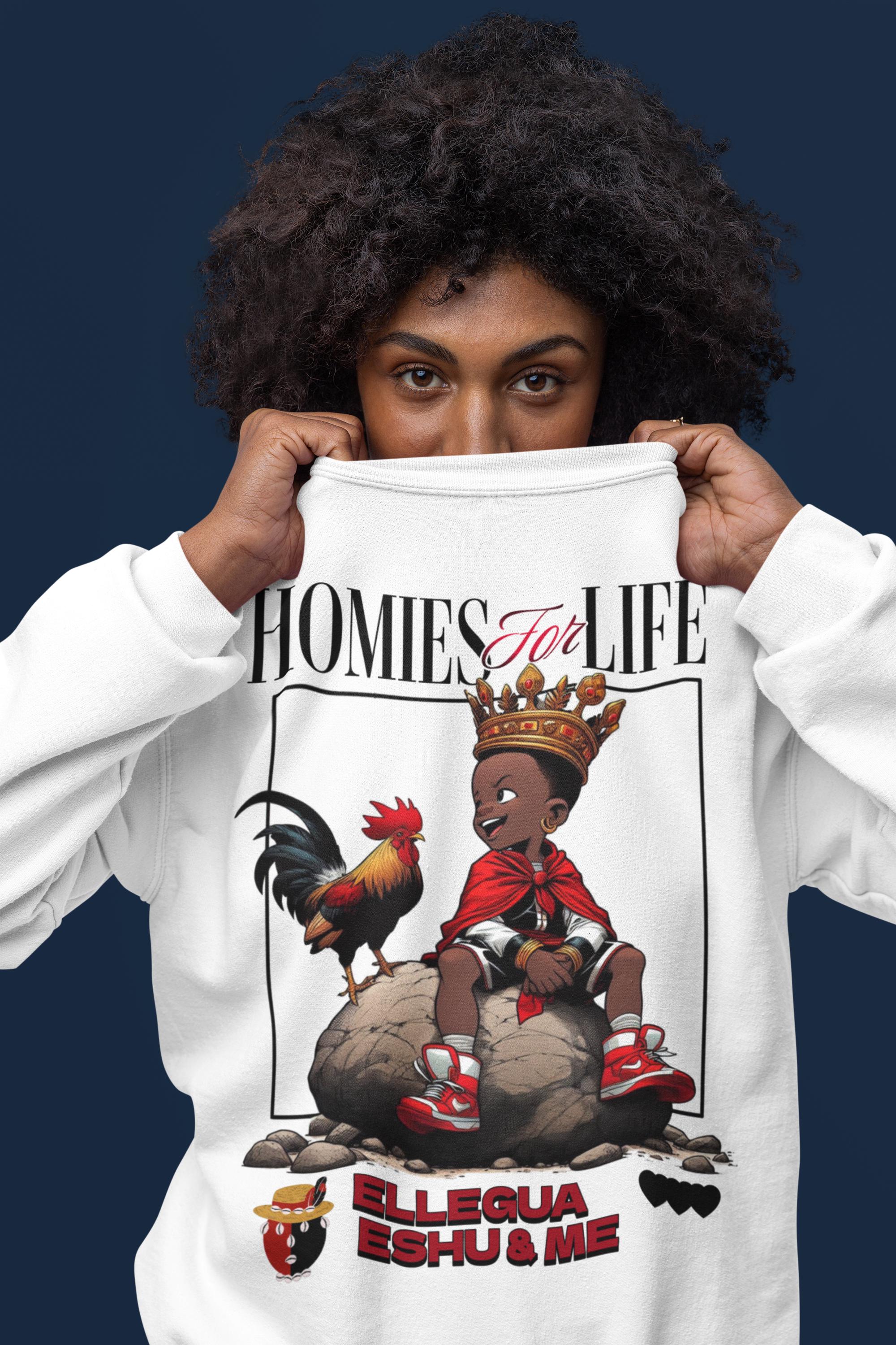 Homies for Life, ELLEGUA Eshu and Me Sweatshirt, Gift for Godparent or Devotee!