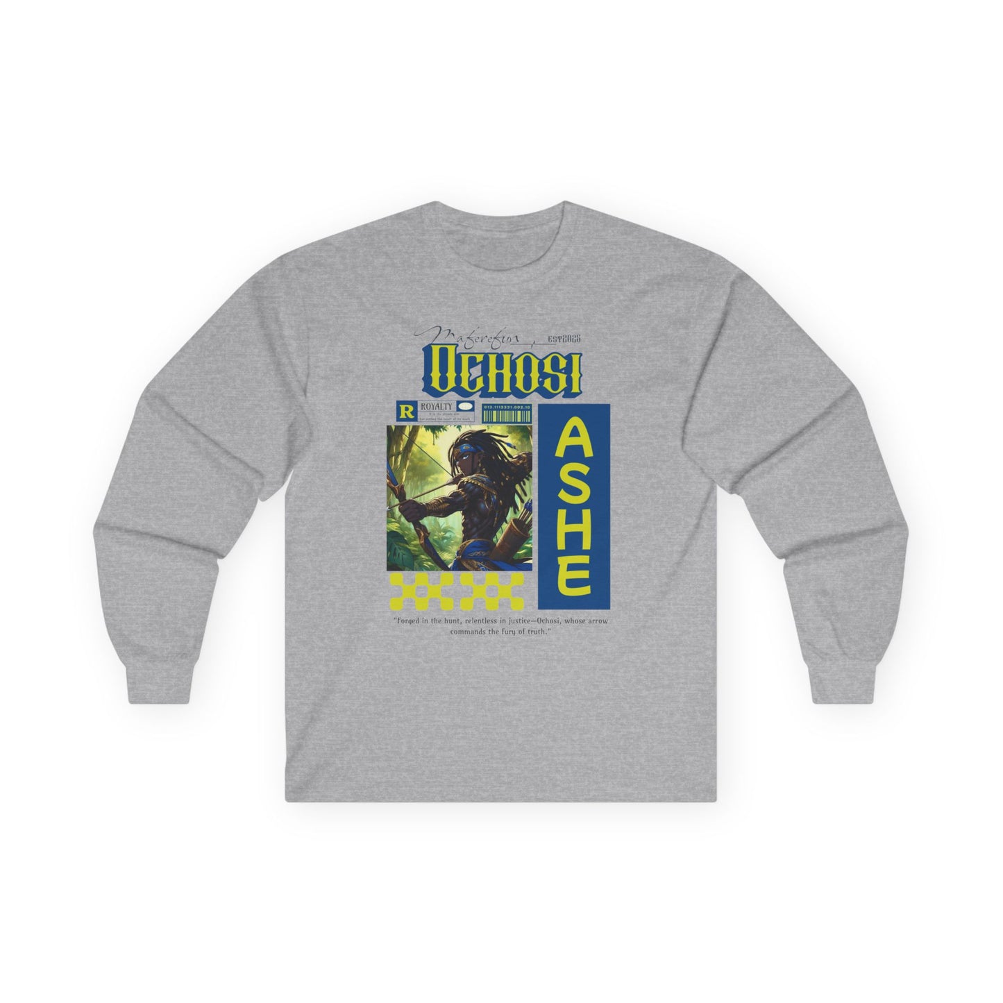 ANIME inspired Orisha OCHOSI Long Sleeve Tshirt! Gift For Devotee or Godparent!