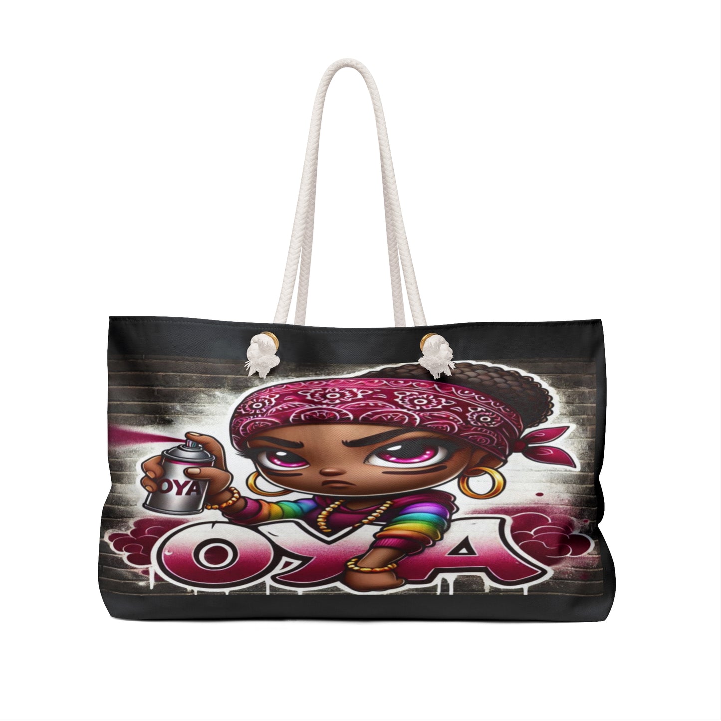 Street Inspired, Orisha OYA  Weekender bag! Cute & Whimsical Oya Yansa On the go Bag! Gift for Devotee or Godparent!