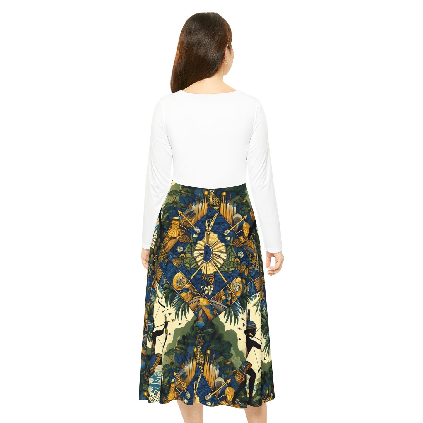 Maferefun OCHOSI Long Sleeve Dress,Gift for Devotee or Godparent! Fall/winter Lucumi based Ochosi Ladies Dress! Ashe Ochosi!