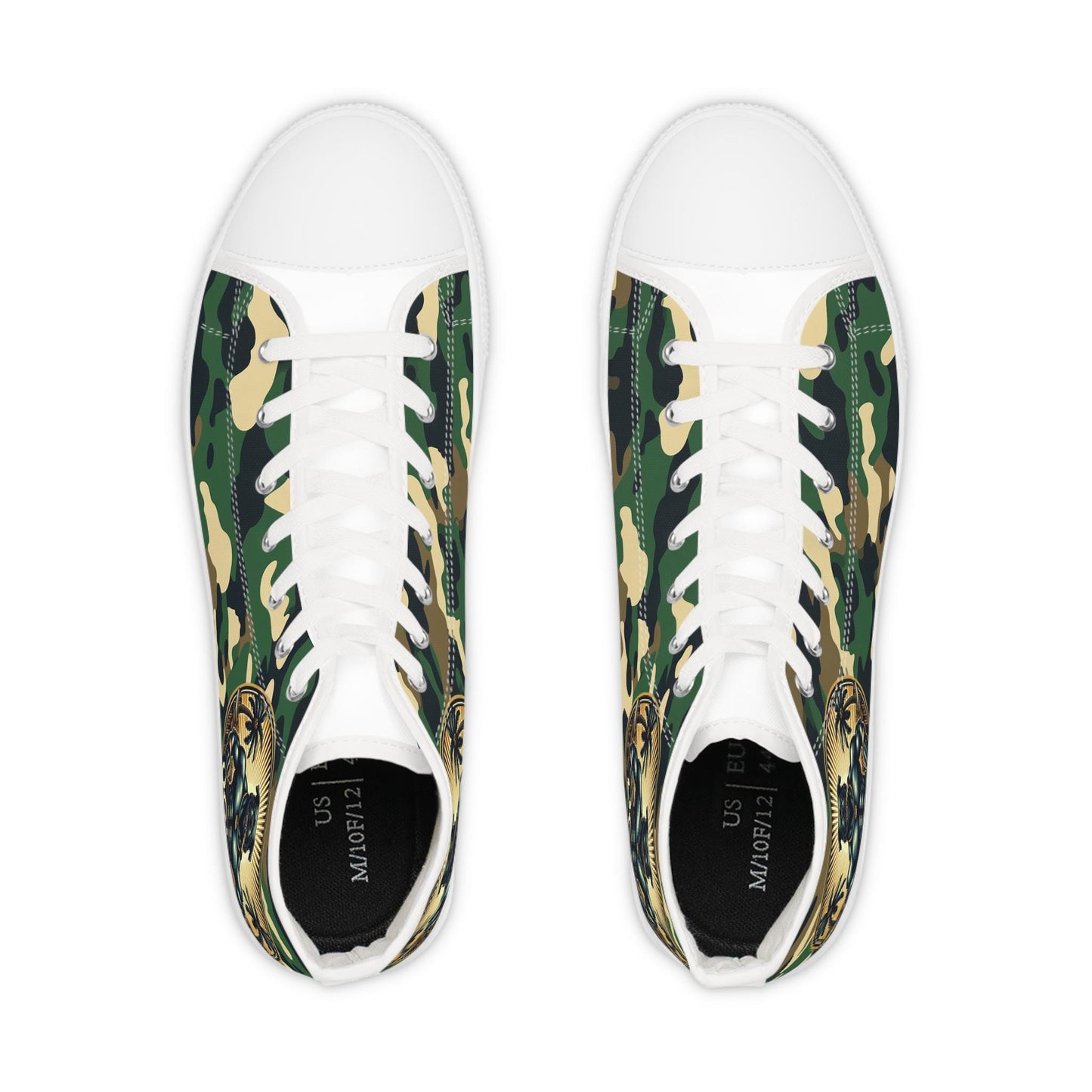 Orisha Oggún “Warrior” Camouflage High Top Sneakers – Gift for Devotee or Godparent