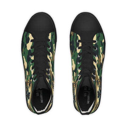 Orisha Oggún “Warrior” Camouflage High Top Sneakers – Gift for Devotee or Godparent