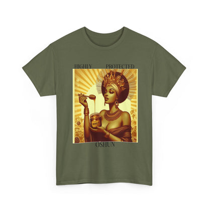 Highly Protected Oshun Tee, Spiritual T-Shirt, Goddess Apparel, Affirmation Shirt, Gift for Her, Boho Style Clothing
