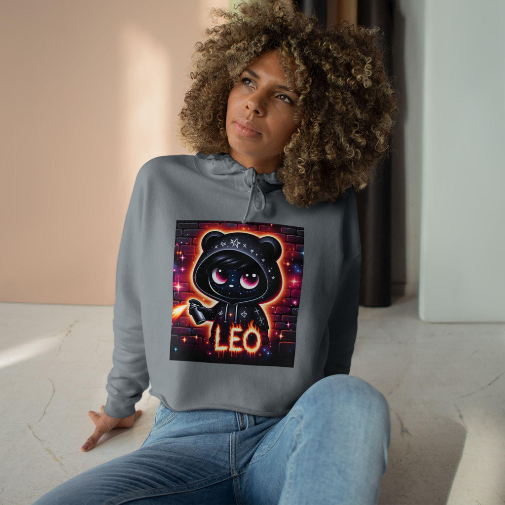 Cute Leo Crop Hoodie - Perfect for Astrology Lovers, Zodiac Gift, Trendy Streetwear, Cozy Layering, Unique Birthday Present