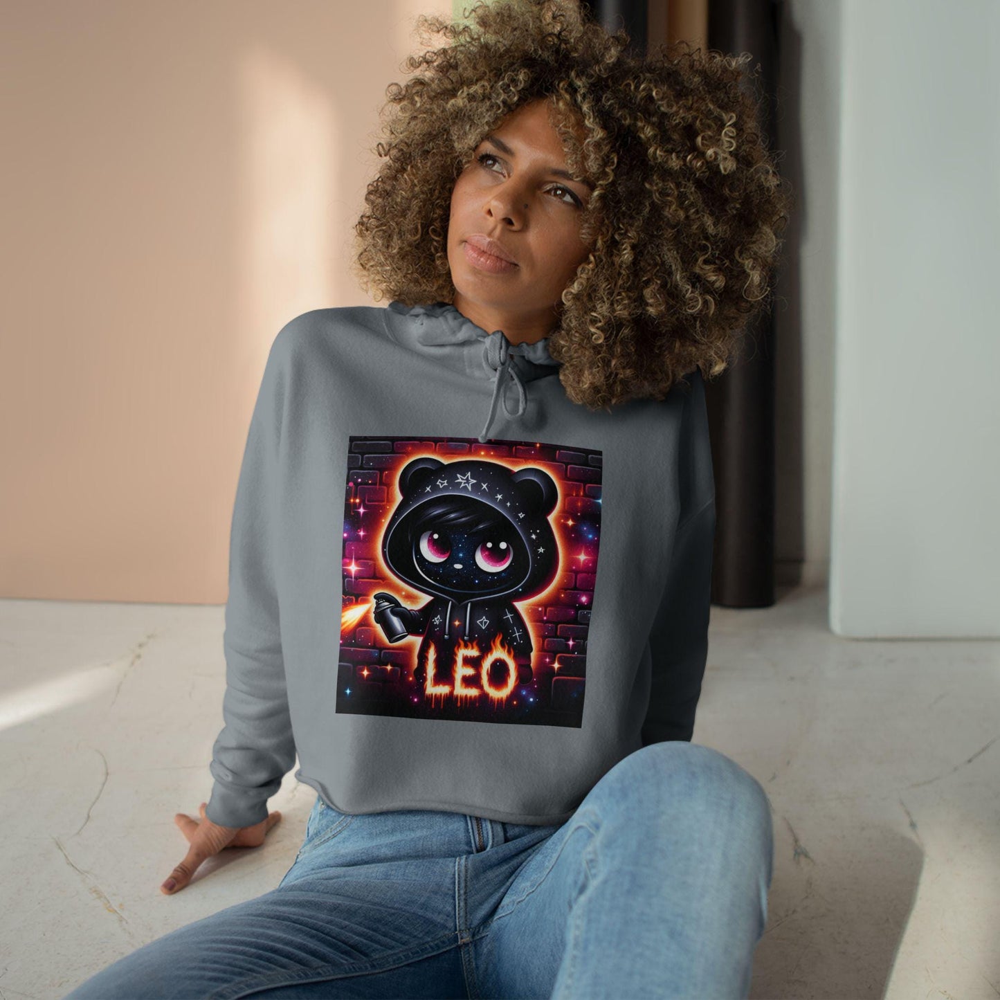 Cute Leo Crop Hoodie - Perfect for Astrology Lovers, Zodiac Gift, Trendy Streetwear, Cozy Layering, Unique Birthday Present