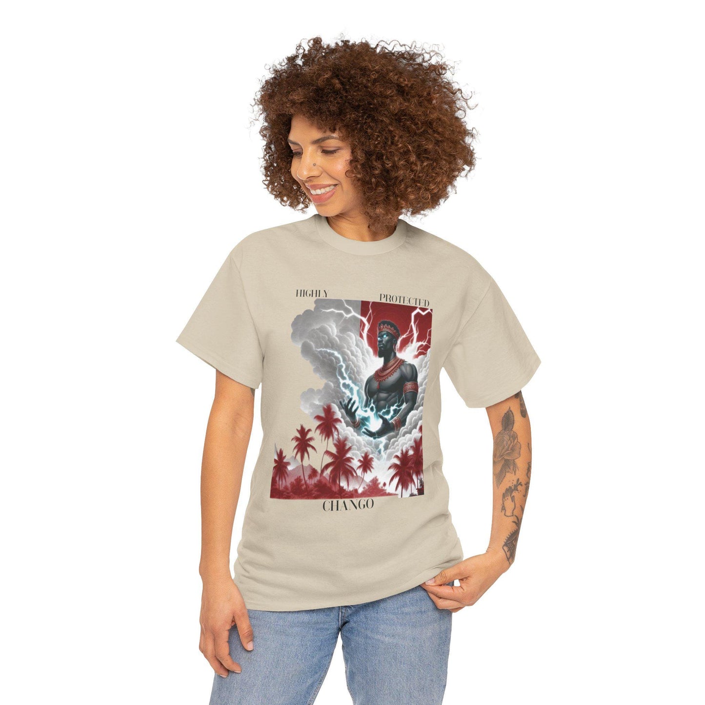 Omo Chango "Highly Protected" Graphic T-Shirt – Gift for Devotee or Godparent