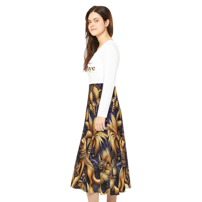 Maferefun "BABALU AYE" Long Sleeve Dress! Gift for Devotee or GodParent! Fall/Winter Lucumi Tradition Inspired Dress!