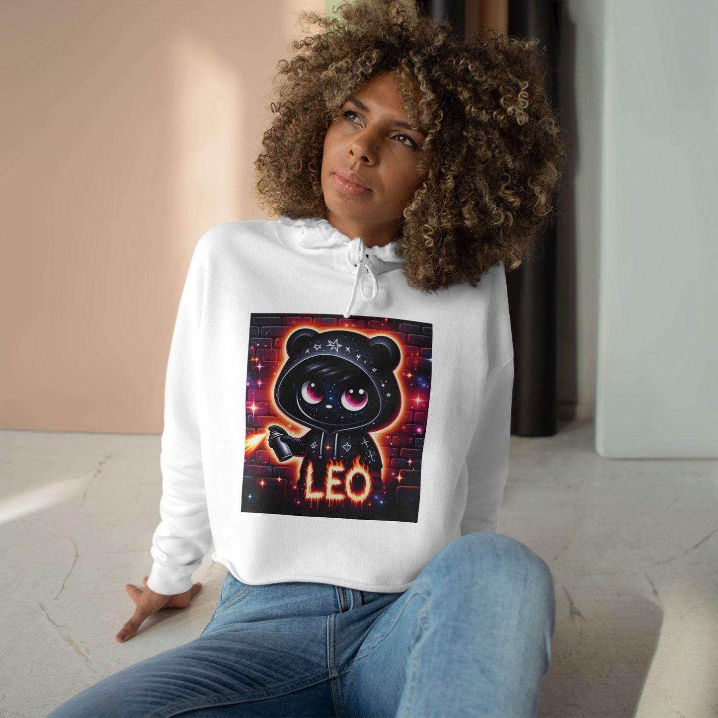 Cute Leo Crop Hoodie - Perfect for Astrology Lovers, Zodiac Gift, Trendy Streetwear, Cozy Layering, Unique Birthday Present