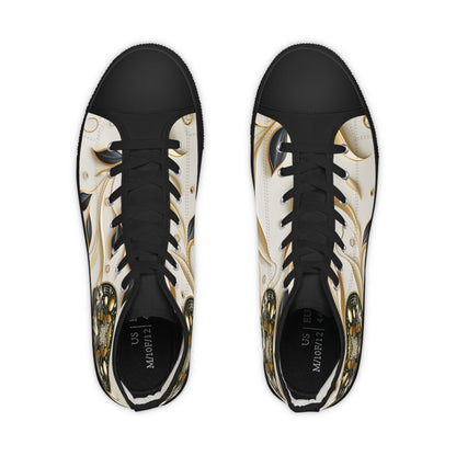Orisha OBATALA "Calming Whites" High Top Sneakers! Gift for Devotee or godparent! Stylish Spiritual Footwear!