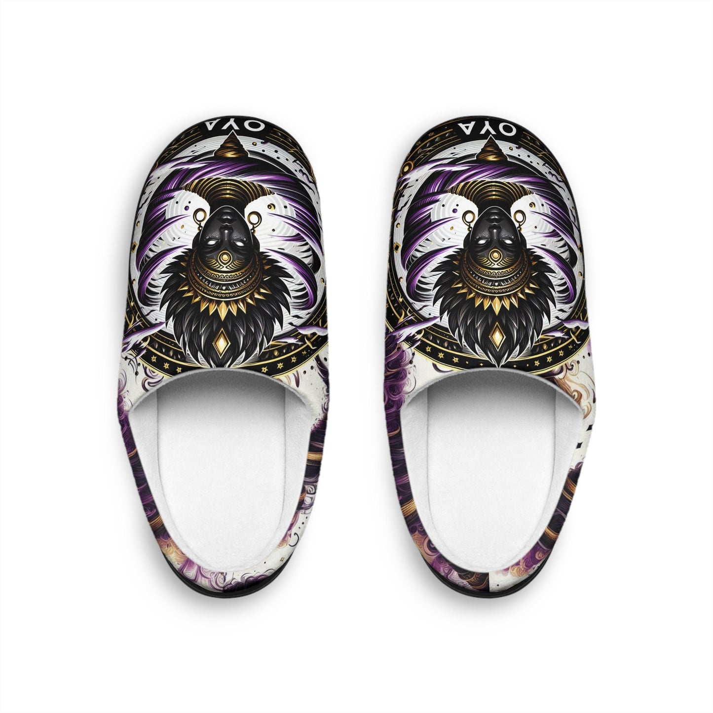 Orisha OYA "Purple Tornados" Stylish Comfy indoor slippers, oya yansa slippers, gift for devotee or godparents