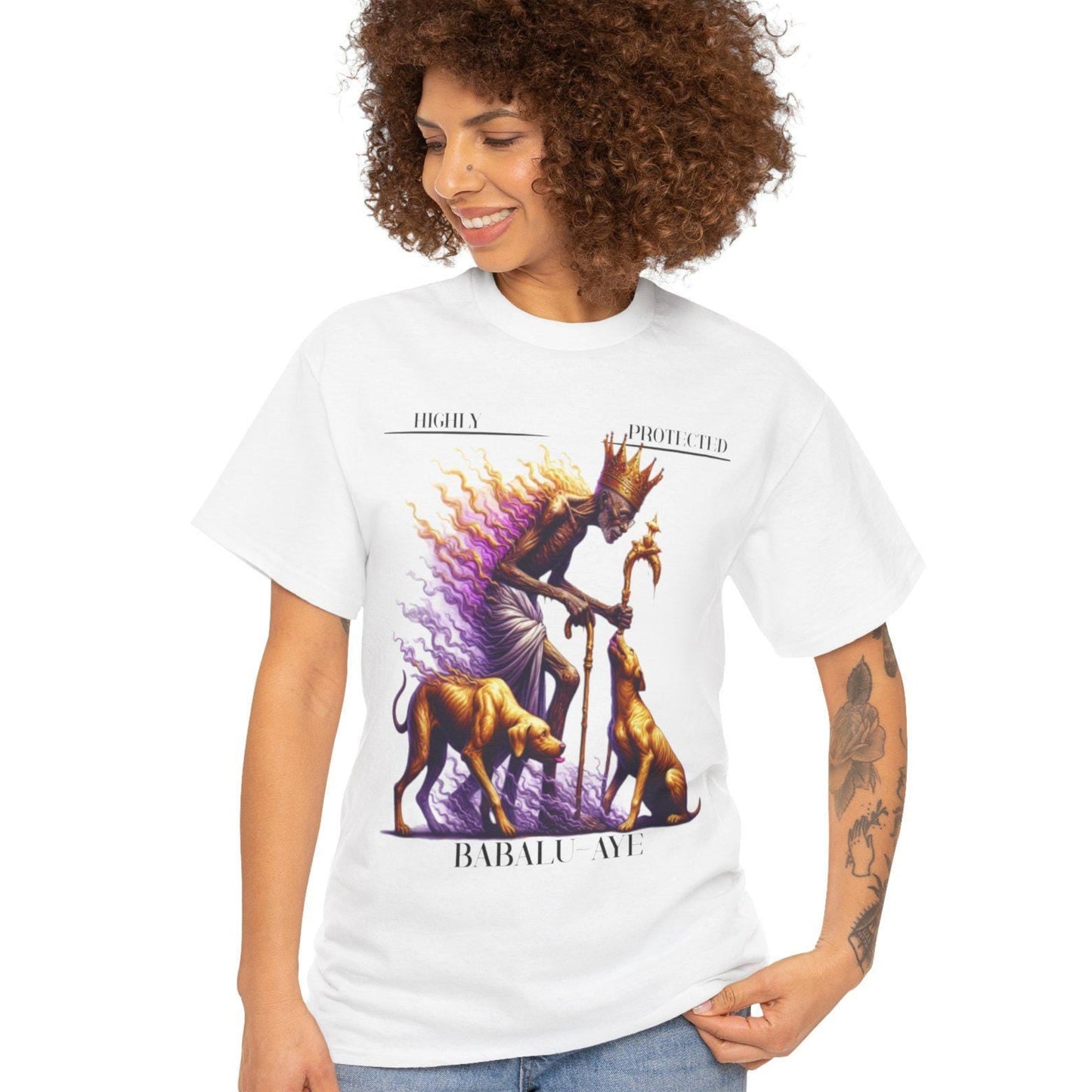 Highly Protected BABALU AYE Orisha Graphic Tshirt , gift for godparent or devotee!