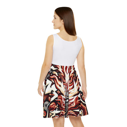 Maferefun CHANGO design Skater Summer Dress! Gift for Devotee or Godparent! LUCUMI based orisha Chango dress!!