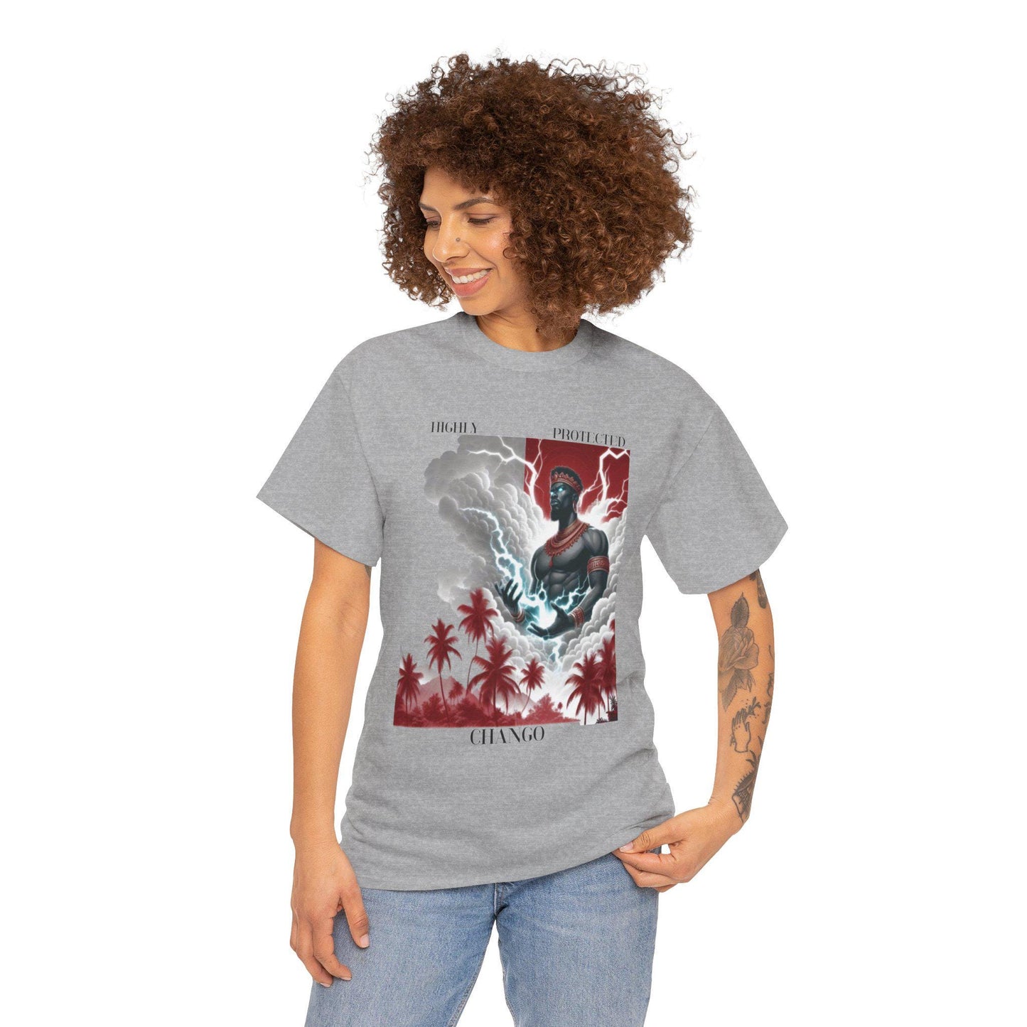 Omo Chango "Highly Protected" Graphic T-Shirt – Gift for Devotee or Godparent