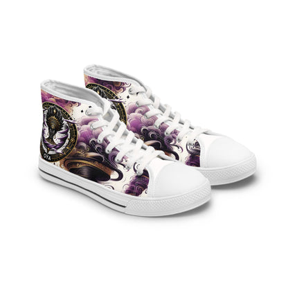 Orisha Based OYA Inspired High-Top Sneakers, Gift for Devotee or Godparent! stylish spiritual footwear!