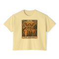 Vintage Tarot LOVERS Women's Boxy Tee, Astrology Tee, Gifts for Her, Casual Summer Top, Spiritual Fashion