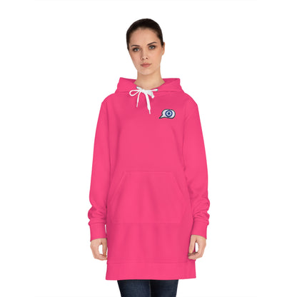 Copy of Copy of Evil Eye Lace-Up Hoodie Dress — Blue Nazar Charm Back Print