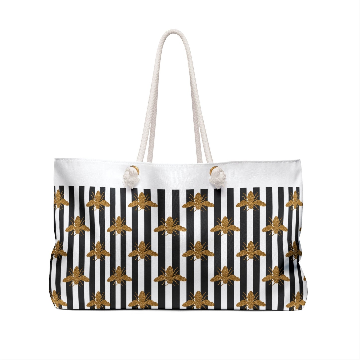 Orisha OSHUN "Golden Bees and Black Strips" Weekender on the go Stylish Bag! Gift of devotee of Godparent orisha Purse/bag