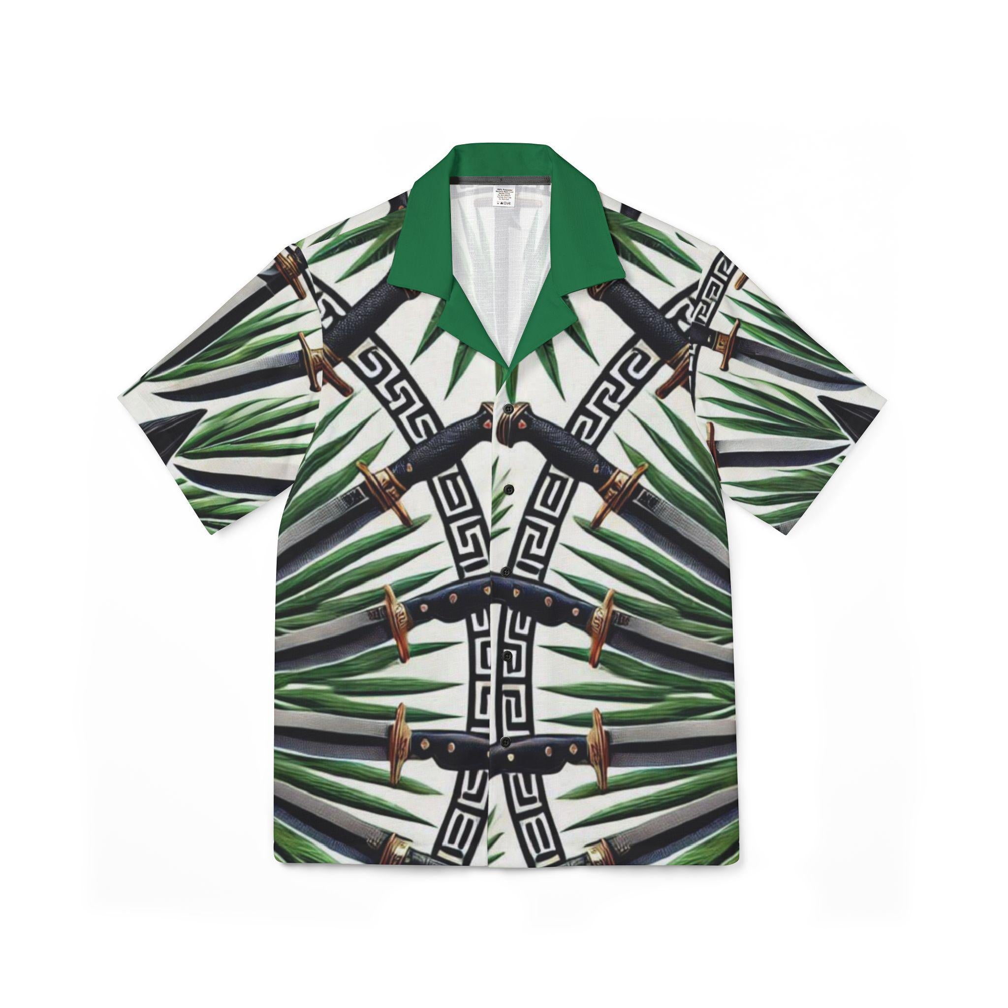 Orisha Oggun Hawaiian Style Button Down Shirt - Gift for Devotee or Godparent