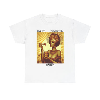 Highly Protected Oshun Tee, Spiritual T-Shirt, Goddess Apparel, Affirmation Shirt, Gift for Her, Boho Style Clothing