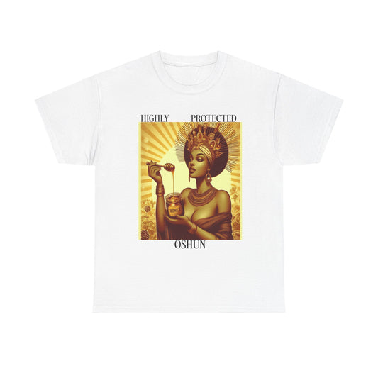 Highly Protected Oshun Tee, Spiritual T-Shirt, Goddess Apparel, Affirmation Shirt, Gift for Her, Boho Style Clothing
