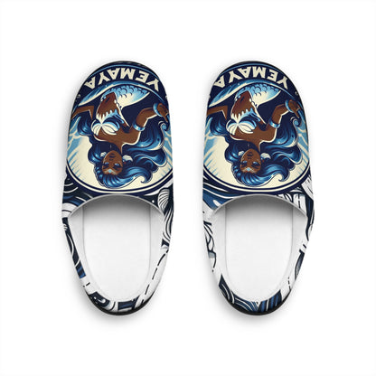 Yemaya “Mighty Waves” Orisha Indoor Slippers – Gift for Devotee or Godparent
