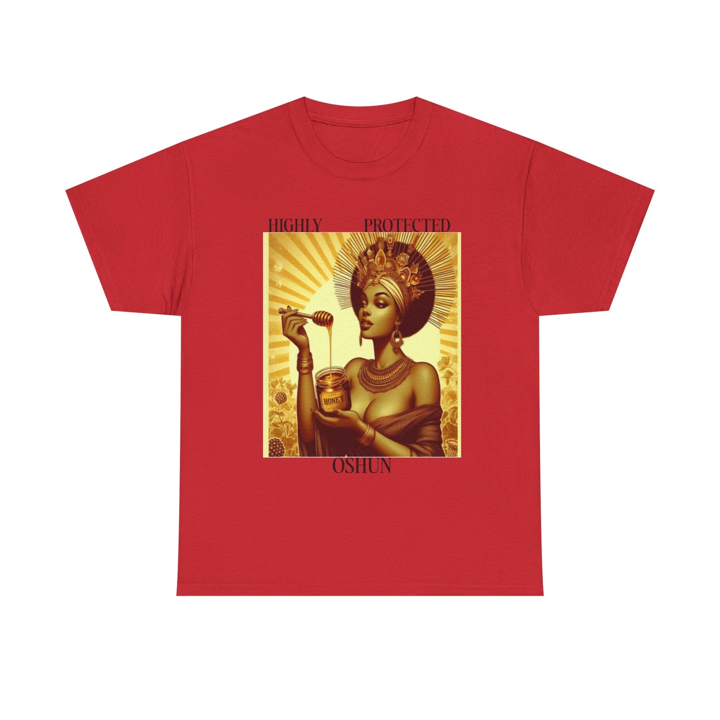 Highly Protected Oshun Tee, Spiritual T-Shirt, Goddess Apparel, Affirmation Shirt, Gift for Her, Boho Style Clothing