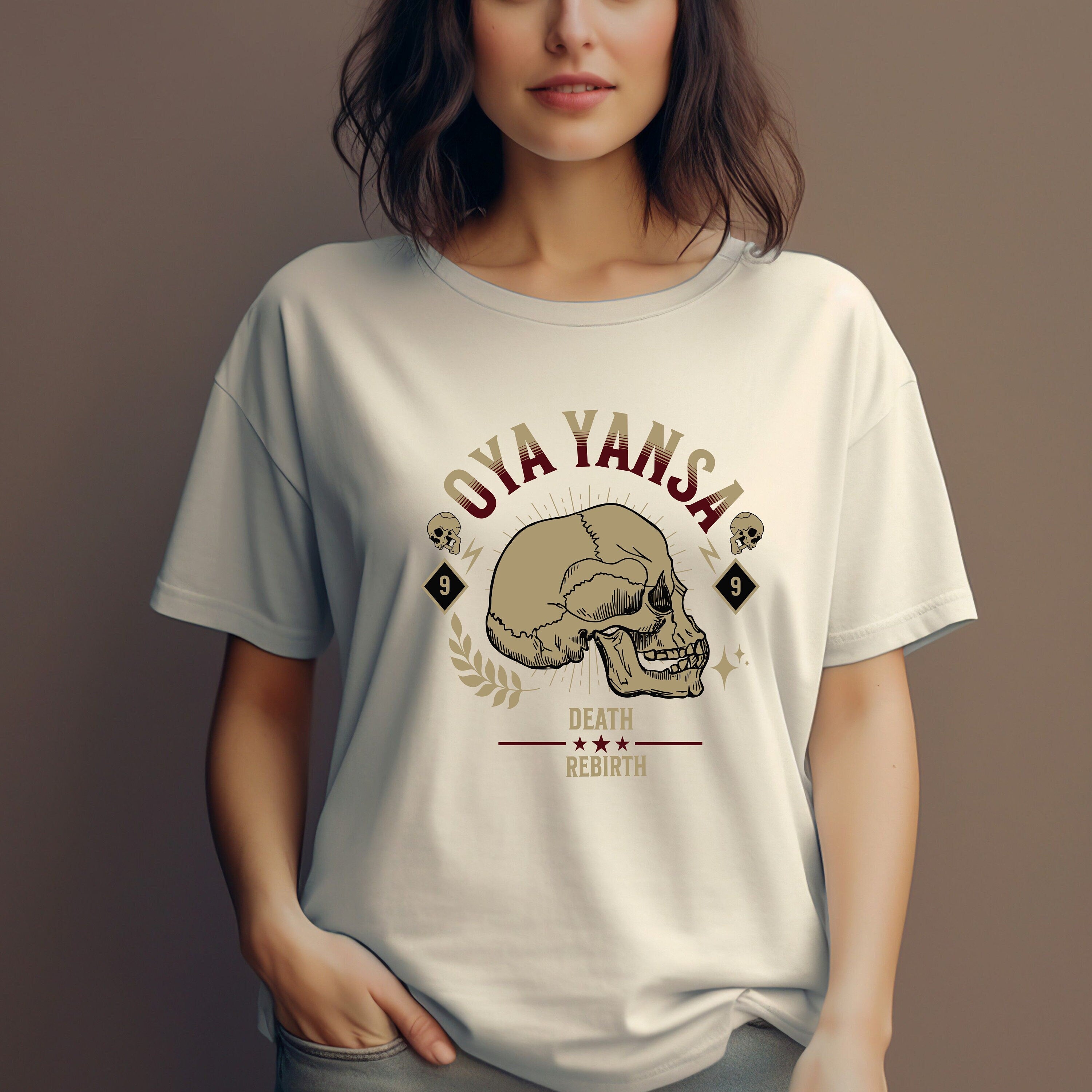 Orisha OYA Yansa Death and Rebirth Unisex Retro style number 9 Yoruba Lukumi Culture Spiritual Tshirt