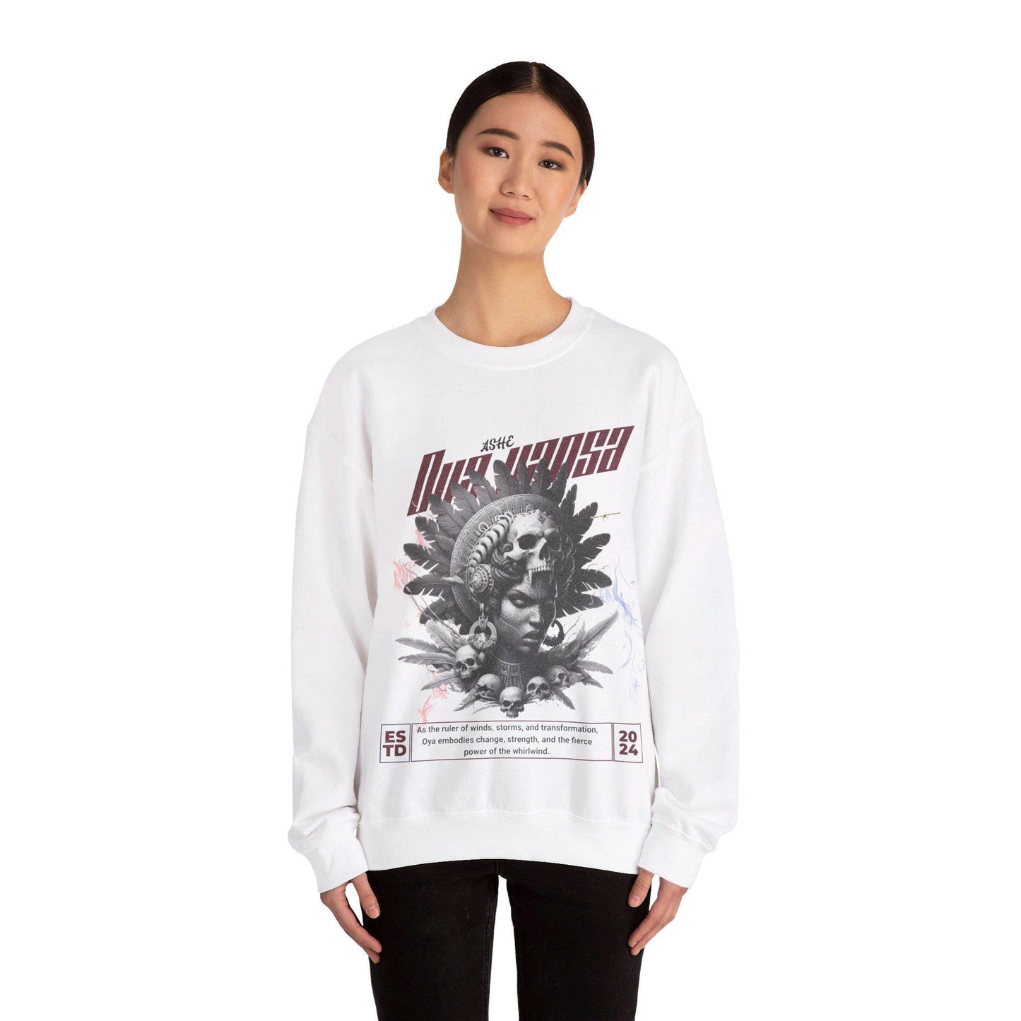 Orisha Oya Yansá “Marble Royalty” Sweatshirt – Ruler of Storms | Gift for Devotee or Godparent