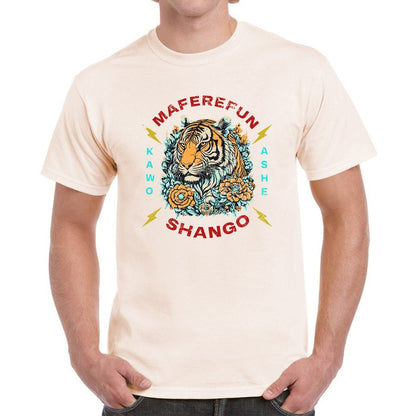 Maferefun SHANGO tiger and lightening Kawo Ashe Tshirt!