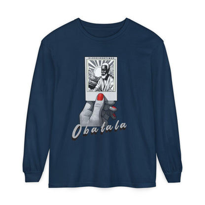 Polaroid Obatala Long Sleeve Tee for Devotee & Godparent ! Orisha Polaroid Collection