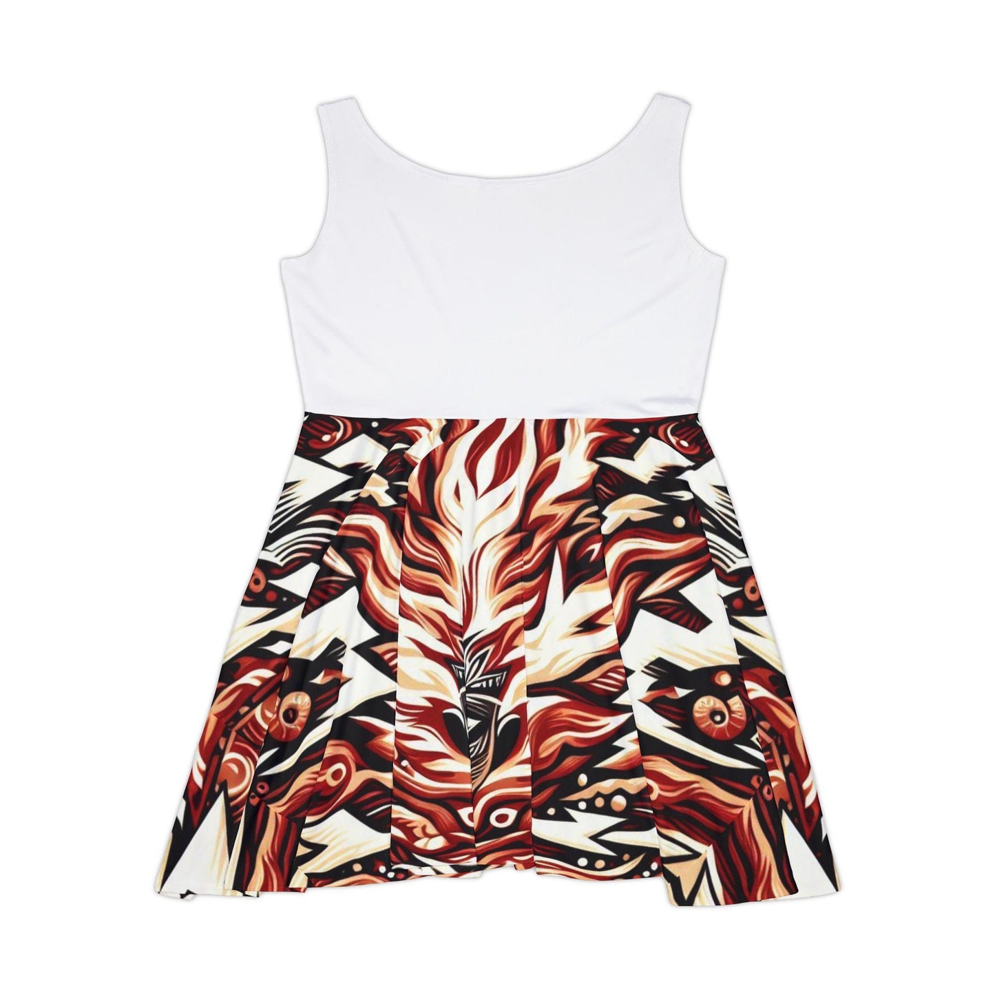 Maferefun CHANGO design Skater Summer Dress! Gift for Devotee or Godparent! LUCUMI based orisha Chango dress!!