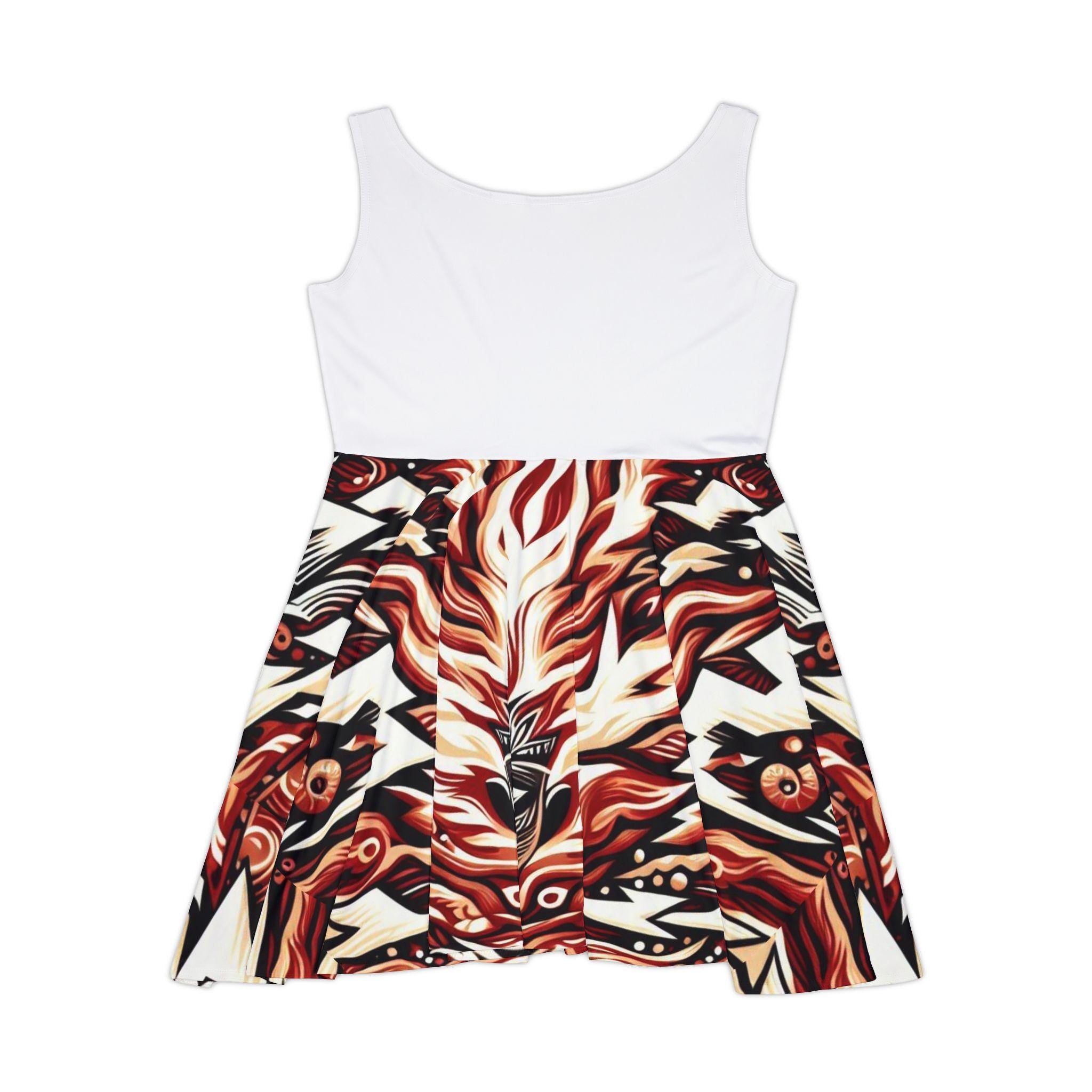 Maferefun CHANGO design Skater Summer Dress! Gift for Devotee or Godparent! LUCUMI based orisha Chango dress!!