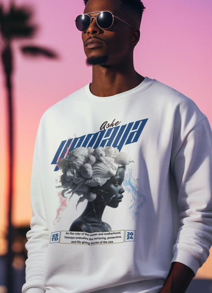Orisha Yemaya “Marble Royalty” Sweatshirt – Ruler of the Ocean | Gift for Devotee or Godparent