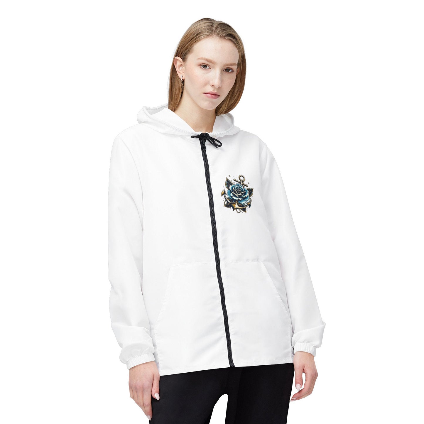 Madre De Agua * Skulls & Roses* Palo Mayombe White WindBreaker Jacket! Somos!